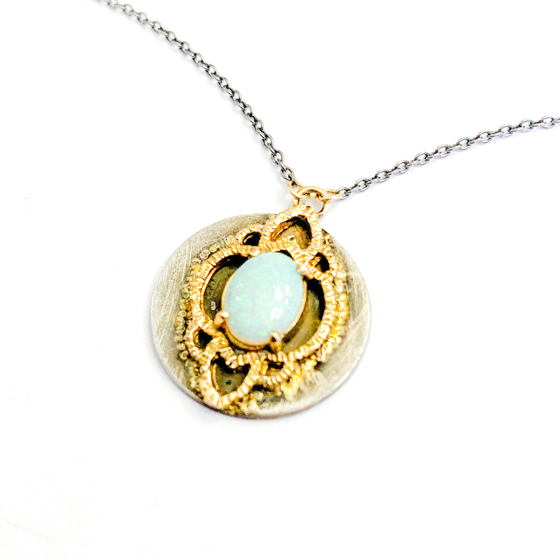 Vintage Opal Necklace 14k Gold Natural Opal Pendant October Birthstone High  Quality Opal Cluster Necklace Australian Opal Necklace - Etsy